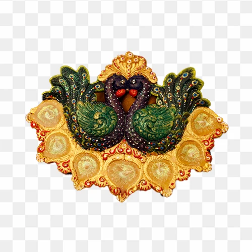 Peacock diwali diya free transparent png